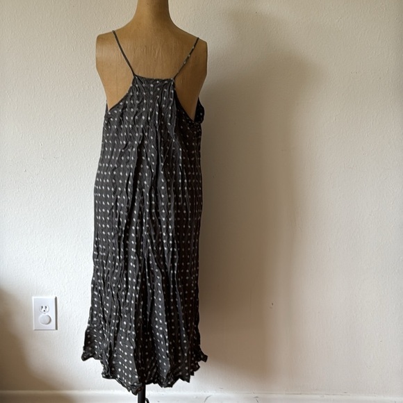 Eileen Fisher sz L Grey and White Polka Dot Dress - Picture 4 of 6